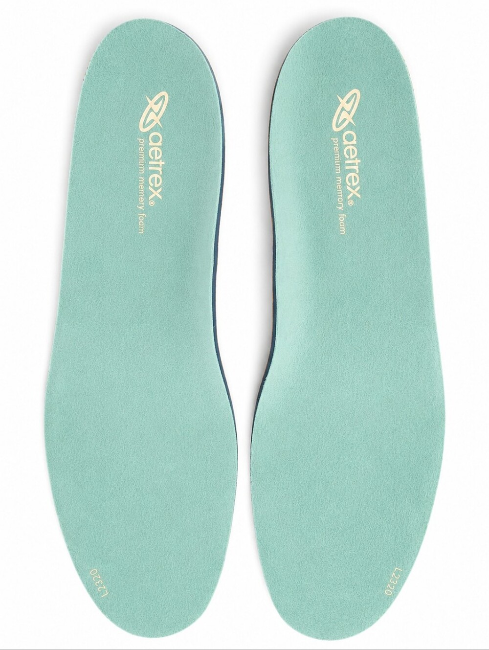 Aetrex Lynco L2320 Premium Memory Foam Orthotic Insoles Copper/Turquoise M12 EUC